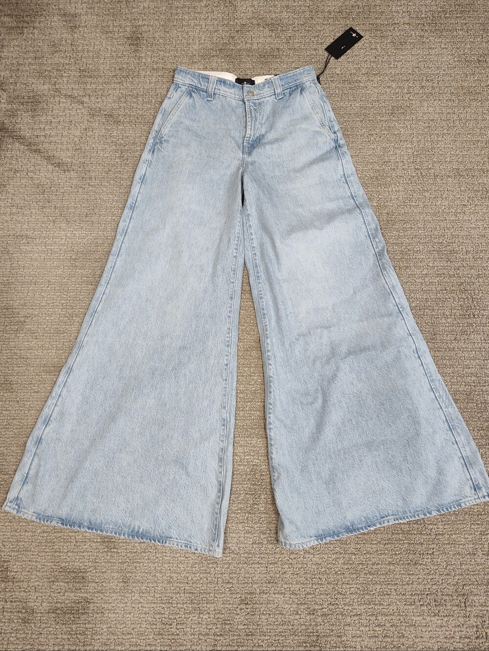 NWT! Women's 7 For All Mankind Willow Wide Denim Jeans - Size 27 - Retail $248 - Picture 2 of 6